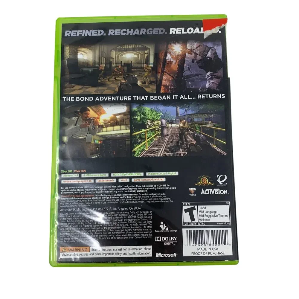 GoldenEye 007 Reloaded Xbox 360 Complete CIB James Bond Tested Video Game